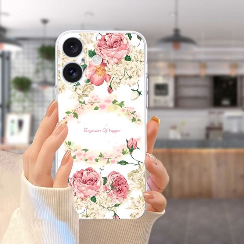 Skal iPhone 16 Transparent Edge Roses