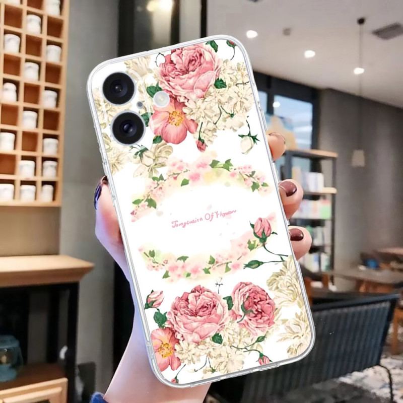 Skal iPhone 16 Transparent Edge Roses