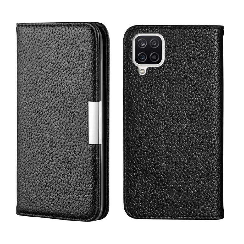 Folio-fodral För Samsung Galaxy A12 Fallskydd Läderfodral Grained Faux Leather Flip