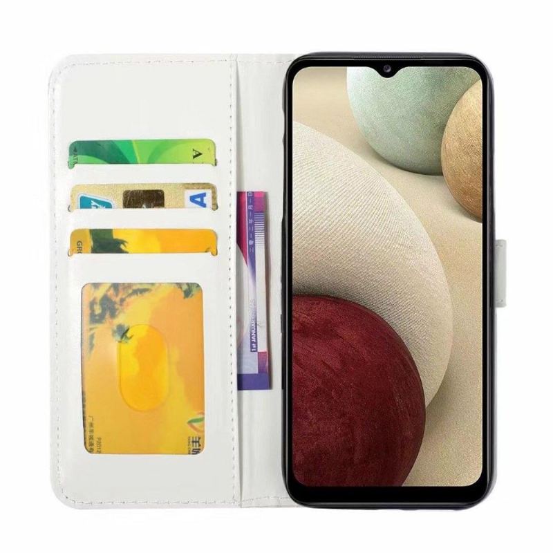 Folio-fodral För Samsung Galaxy A12 Påfågelblomma