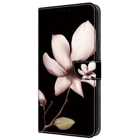 Fodral Samsung Galaxy A55 5g Rosa Blommor På Svart Bakgrund