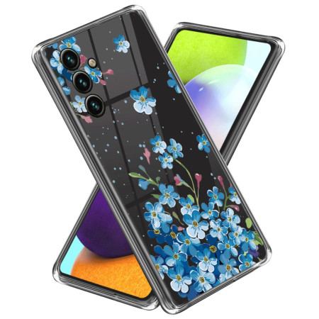 Skal Samsung Galaxy A55 5g Blå Blommor