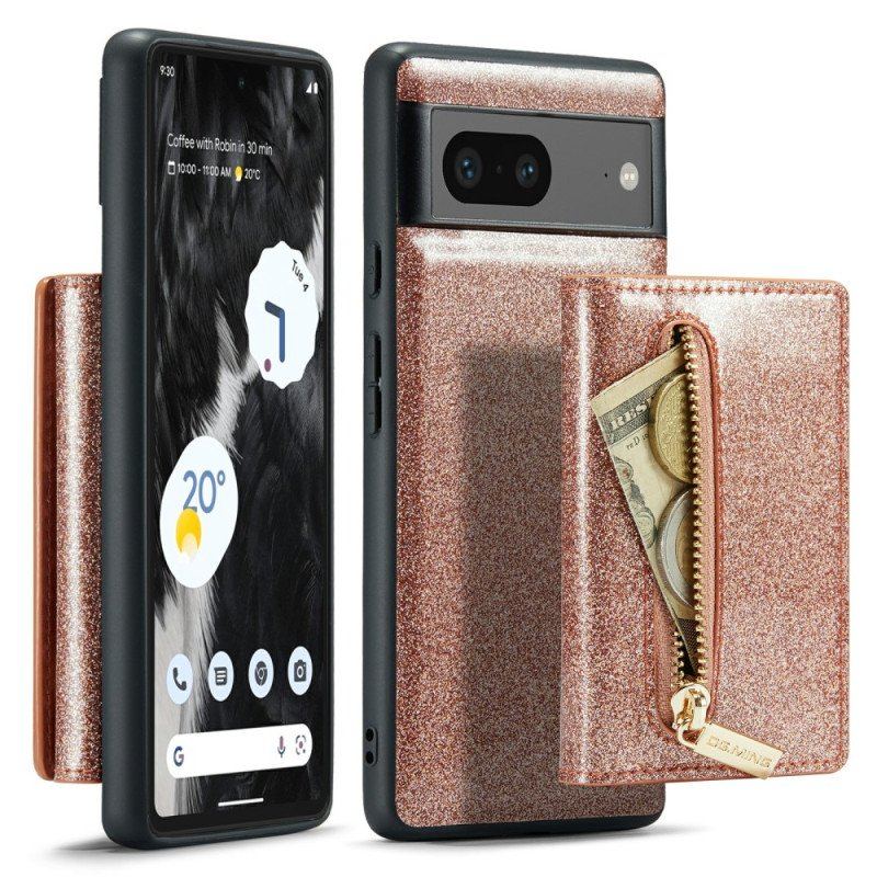 Skal Google Pixel 7 Glitter Löstagbar Korthållare