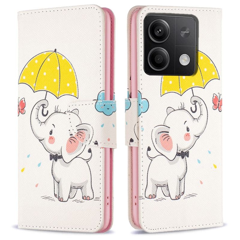 Fodral Xiaomi Redmi Note 13 5g Paraply Och Elefant