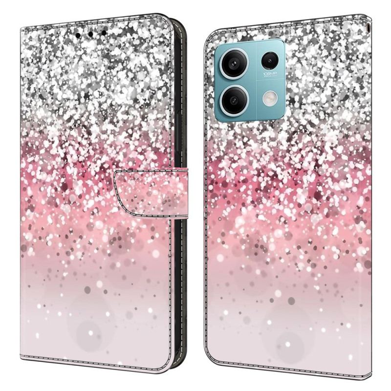 Läderskal Fodral Xiaomi Redmi Note 13 5g Gradient Glitter