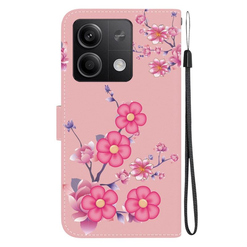 Läderskal Fodral Xiaomi Redmi Note 13 5g Sakura-rem