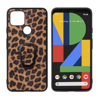 Skal För Google Pixel 5 Leopardmönster Med Ring