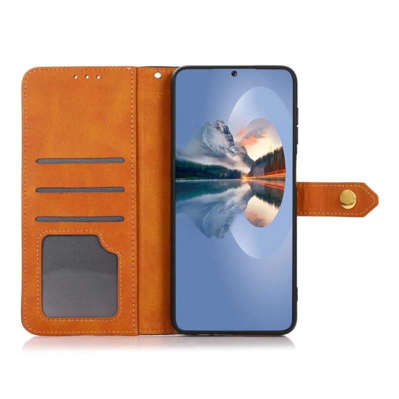 Folio-fodral För Motorola Moto G200 5G Fallskydd Khazneh Bicolor Konstläder