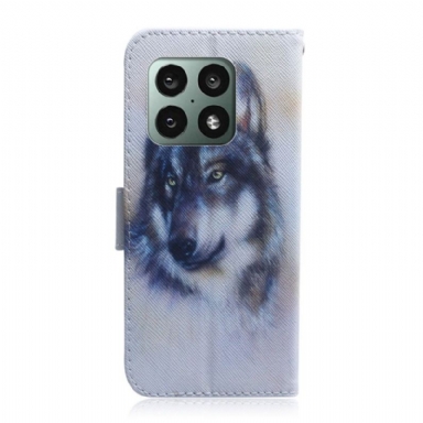 Fodral För OnePlus 10 Pro Wolf Pattern Support Funktion