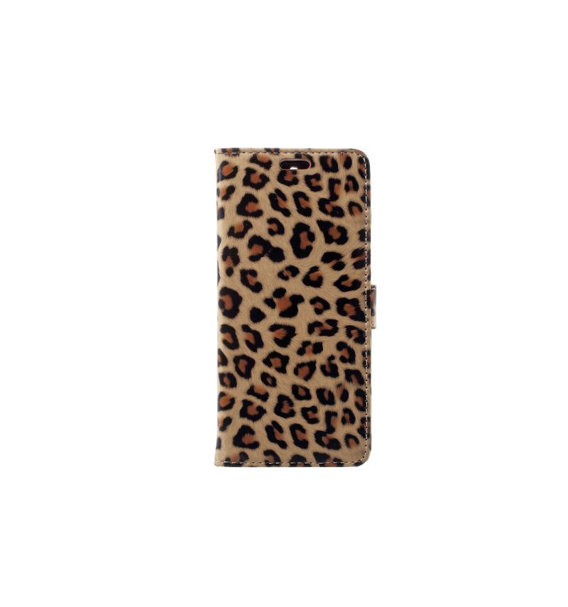 Läderfodral För Nokia 5.1 Leopardprint Korthållare