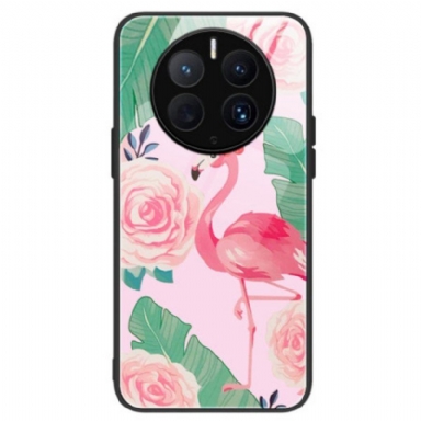 Mobilskal Huawei Mate 50 Pro Flamingo Härdat Glas