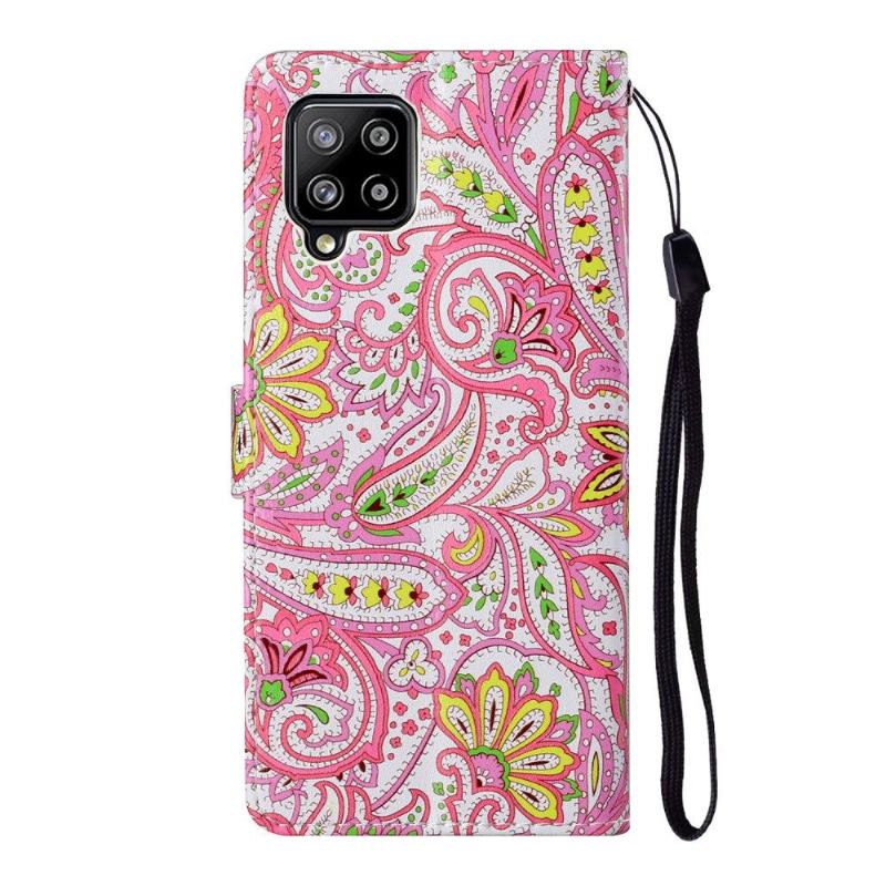 Folio-fodral För Samsung Galaxy A42 5G Fallskydd Paisleyblomma