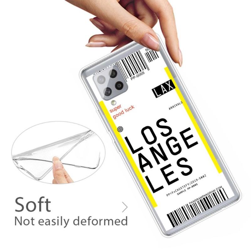 Mobilskal För Samsung Galaxy A42 5G Boardingkort 08 Los Angeles