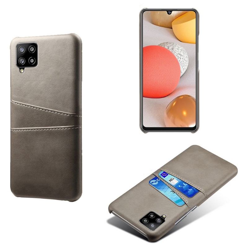 Skal För Samsung Galaxy A42 5G Melody Leather Effekt Korthållare