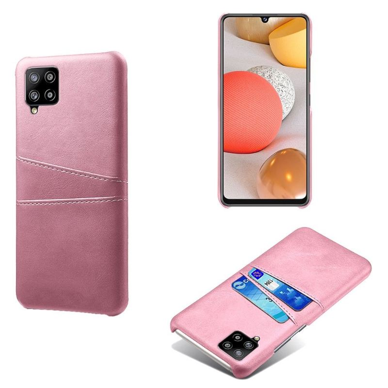 Skal För Samsung Galaxy A42 5G Melody Leather Effekt Korthållare