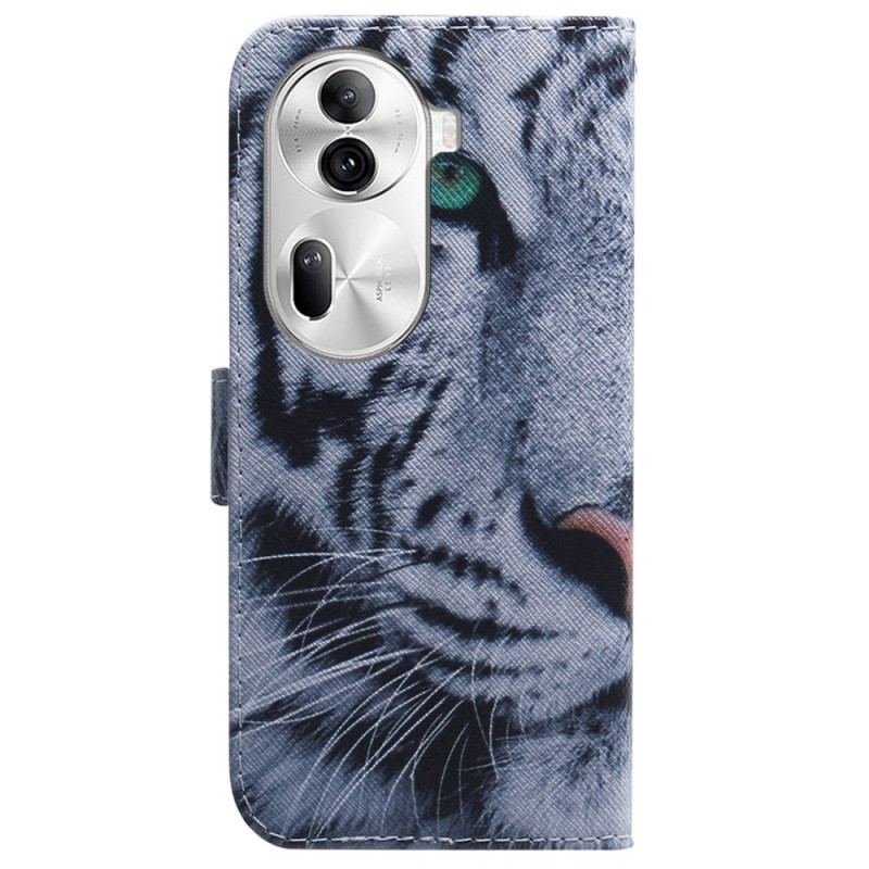 Läderfodral Oppo Reno 11 Pro 5g Telefonfodral White Tiger