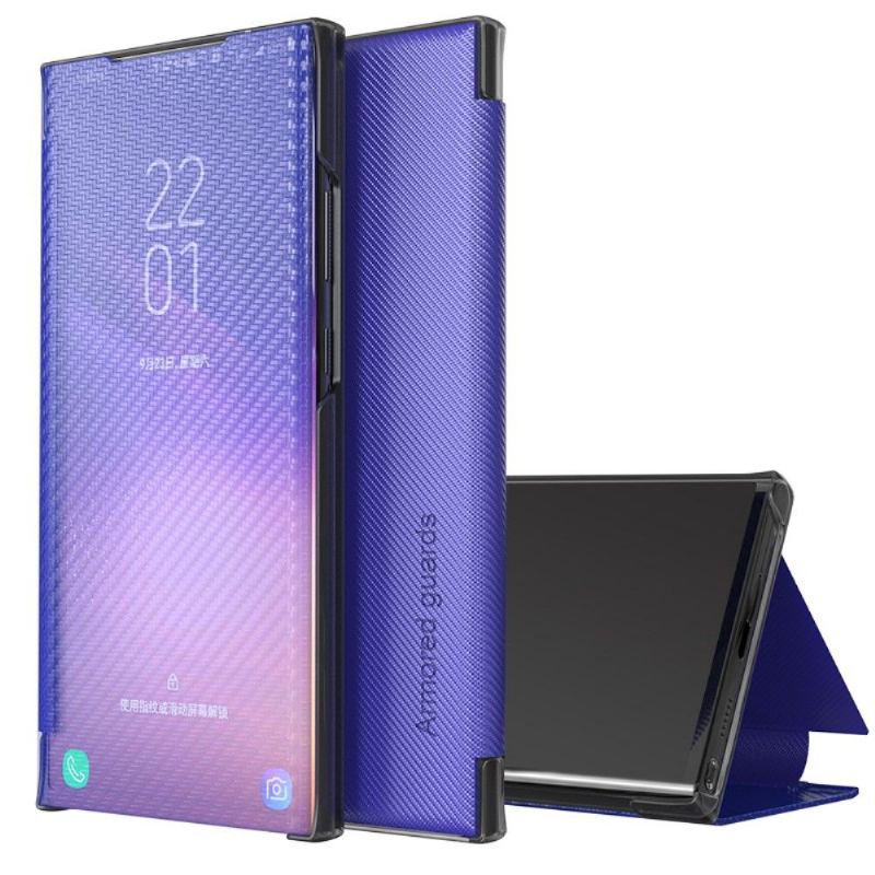 Läderfodral För Samsung Galaxy A21s Folio-fodral Kolfiber