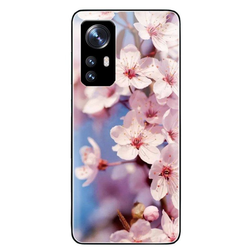 Skal Xiaomi 12 / 12X Realistiska Blommor I Härdat Glas