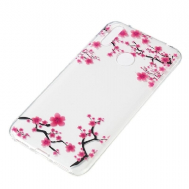 Skal För Huawei Y7 2019 Fallskydd Blommande Grenar Transparent