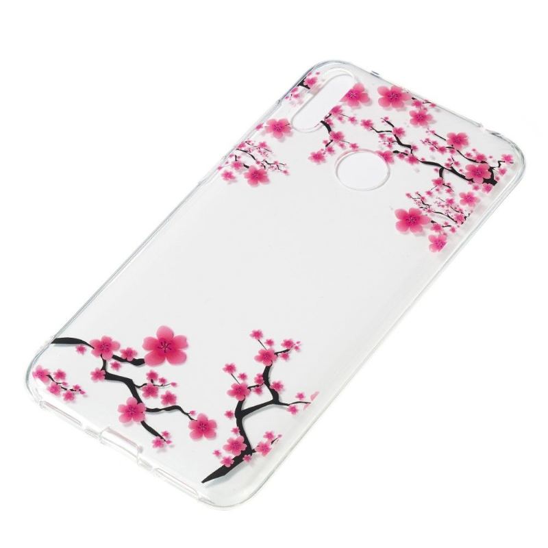 Skal För Huawei Y7 2019 Fallskydd Blommande Grenar Transparent