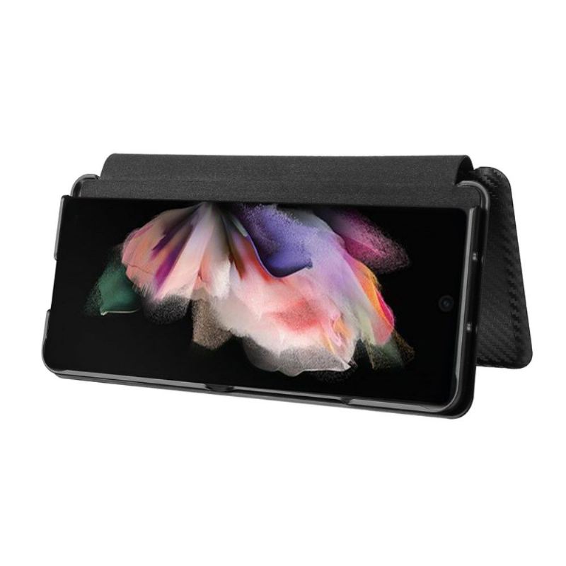 Fodral För Samsung Galaxy Z Fold 3 5G Kolfiberläder