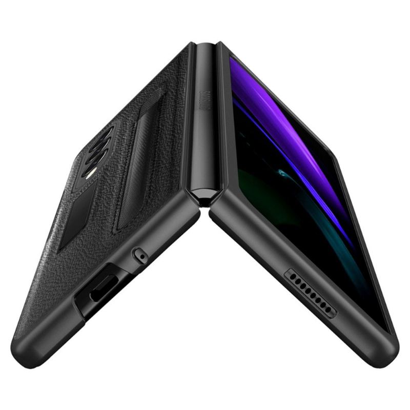 Läderfodral För Samsung Galaxy Z Fold 3 5G Fallskydd Folio-fodral Stylushållare I Konstläder