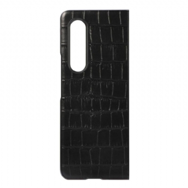 Skal För Samsung Galaxy Z Fold 3 5G Bedrijf Croc Skin Effect