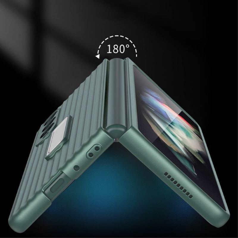 Skal För Samsung Galaxy Z Fold 3 5G Bedrijf Skyddsfodral Resväska + Härdat Glas