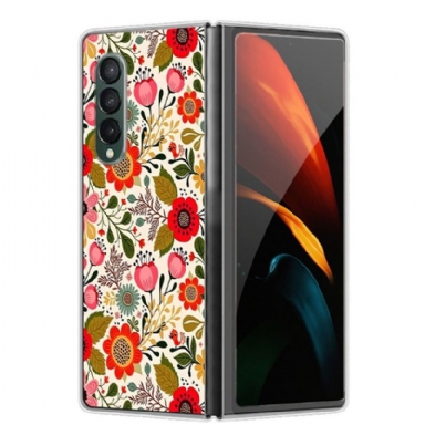 Skal För Samsung Galaxy Z Fold 3 5G Färgglada Blommor