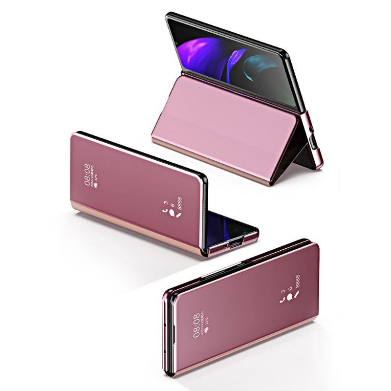 Skal För Samsung Galaxy Z Fold 3 5G Fallskydd Folio-fodral Spegeleffekt