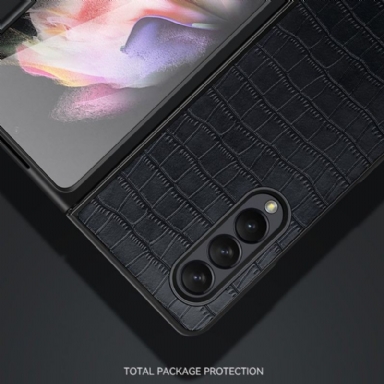 Skal För Samsung Galaxy Z Fold 3 5G Sulada Croco Lädereffekt