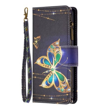 Fodral För Xiaomi Redmi Note 13 4g Rhinestone Butterflies Wallet