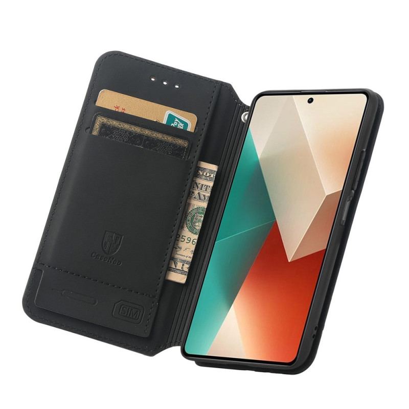 Folio-fodral Xiaomi Redmi Note 13 4g Telefonfodral Plånbok Med Rfid-blockering Caseneo