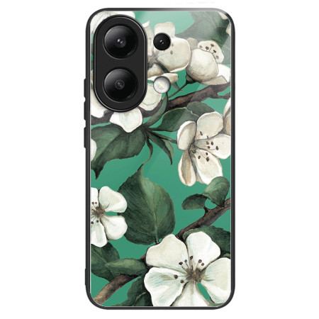 Skal Xiaomi Redmi Note 13 4g Härdat Glas Vita Blommor