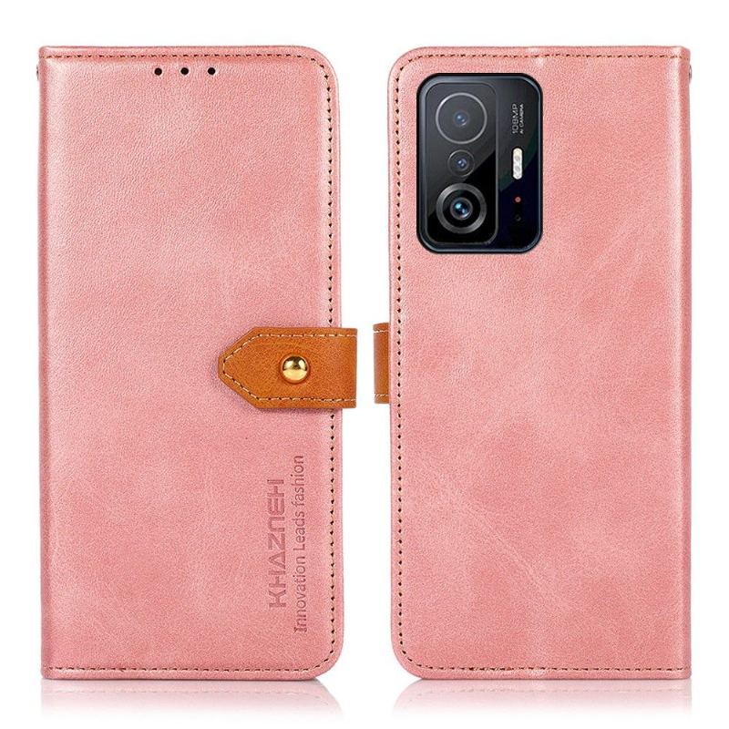 Fodral För Xiaomi 11T / 11T Pro Khazneh Bicolor Konstläder