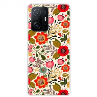 Skal För Xiaomi 11T / 11T Pro Färgglada Blommor