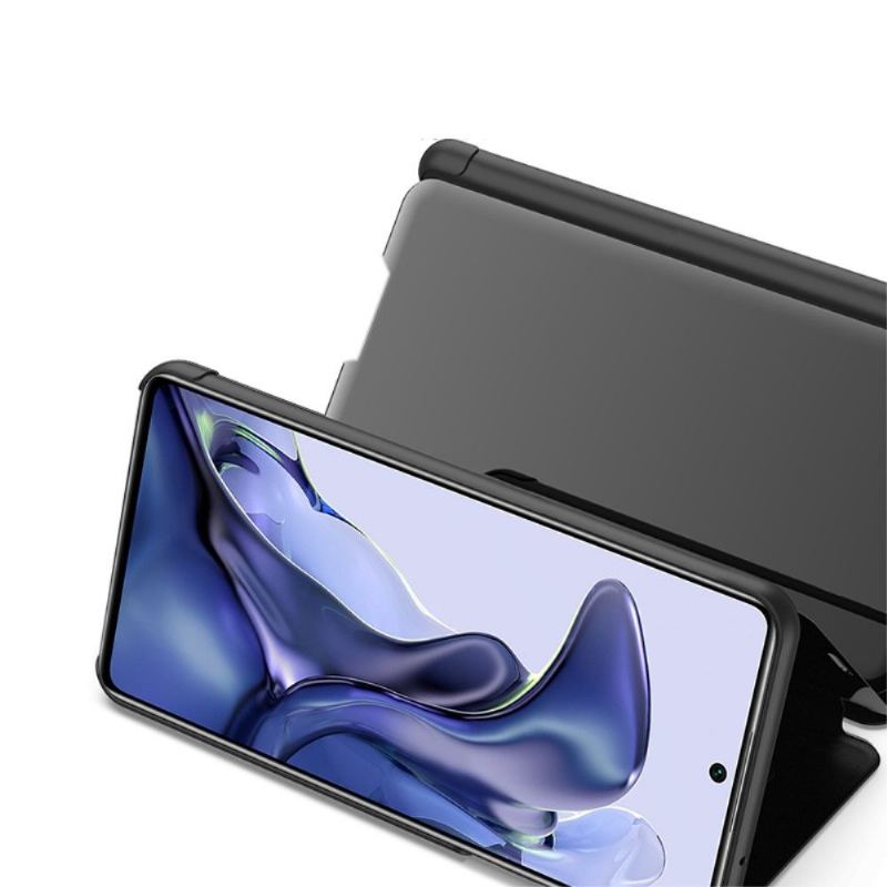 Skal För Xiaomi 11T / 11T Pro Fallskydd Folio-fodral Spegeleffekt