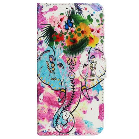 Fodral Motorola Edge 50 Premium Flower Elephant