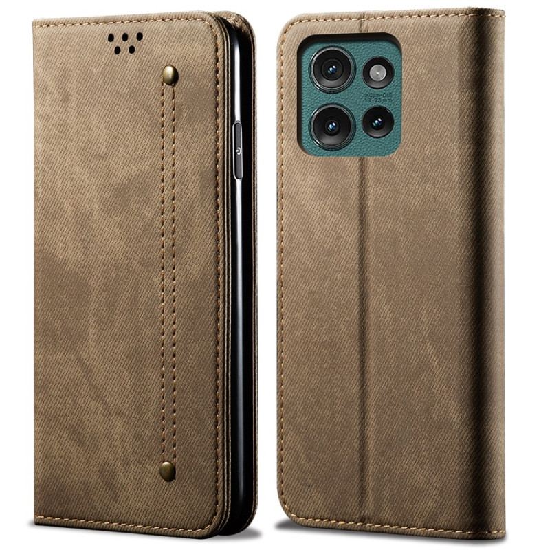 Folio-fodral Motorola Edge 50 Jeans Tyg