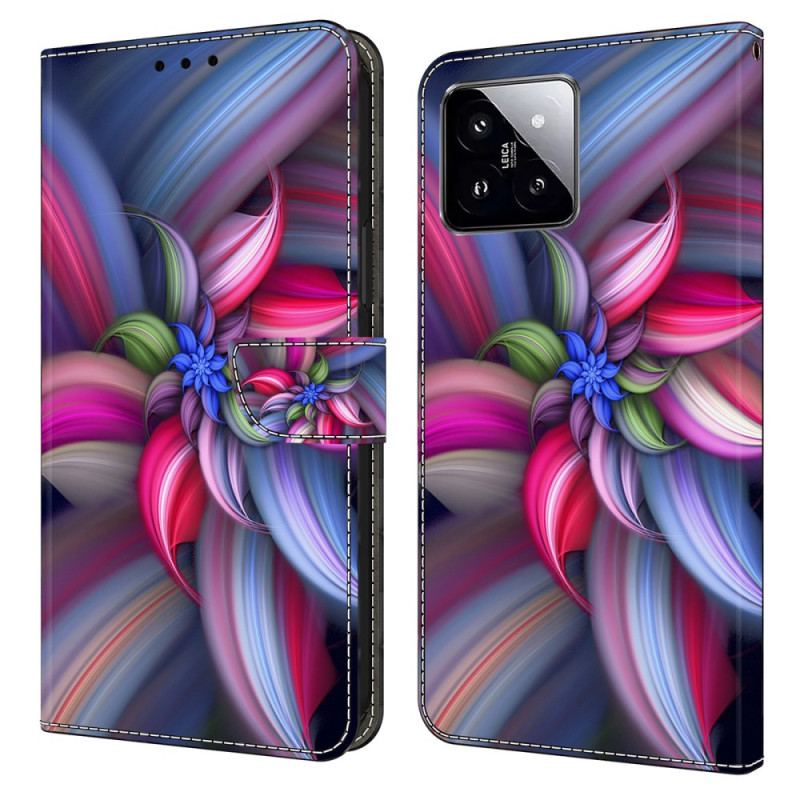 Fodral För Xiaomi 14 Färgglada Blommor