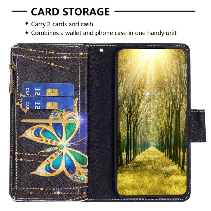 Fodral Xiaomi Redmi Note 13 Pro 5g Rhinestone Butterfly Wallet