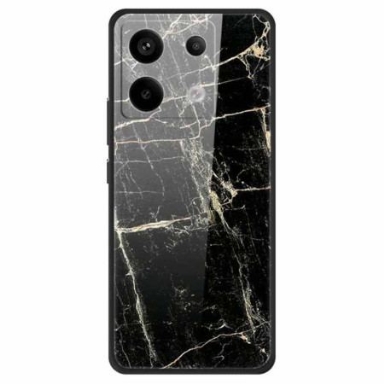 Skal Xiaomi Redmi Note 13 Pro 5g Platina Black Grain Härdat Glas