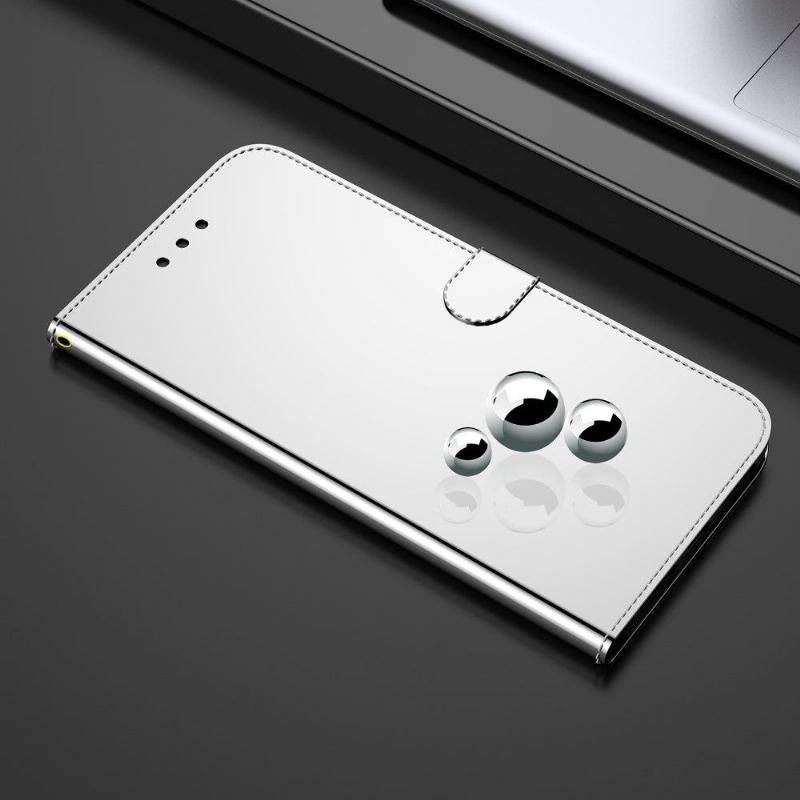 Fodral För Oppo A74 4G Bedrijf Spegeleffekt I Konstläder