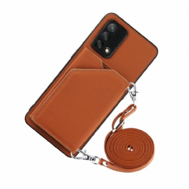 Skal För Oppo A74 4G Aude Multi-compartment Lanyard