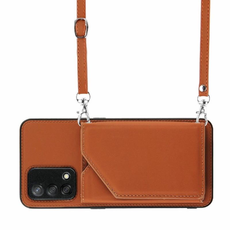 Skal För Oppo A74 4G Aude Multi-compartment Lanyard