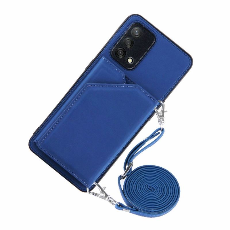 Skal För Oppo A74 4G Aude Multi-compartment Lanyard