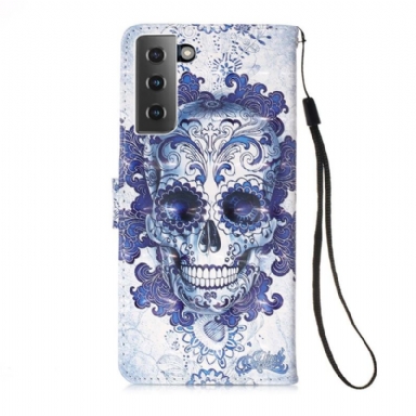 Fodral För Samsung Galaxy S21 Plus 5G Hemming Calavera Mönster