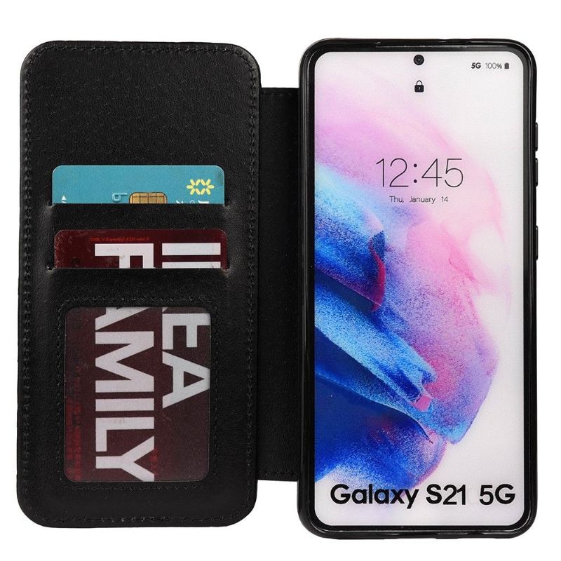 Fodral För Samsung Galaxy S21 Plus 5G Hemming Lyxig Quiltad Lädereffekt