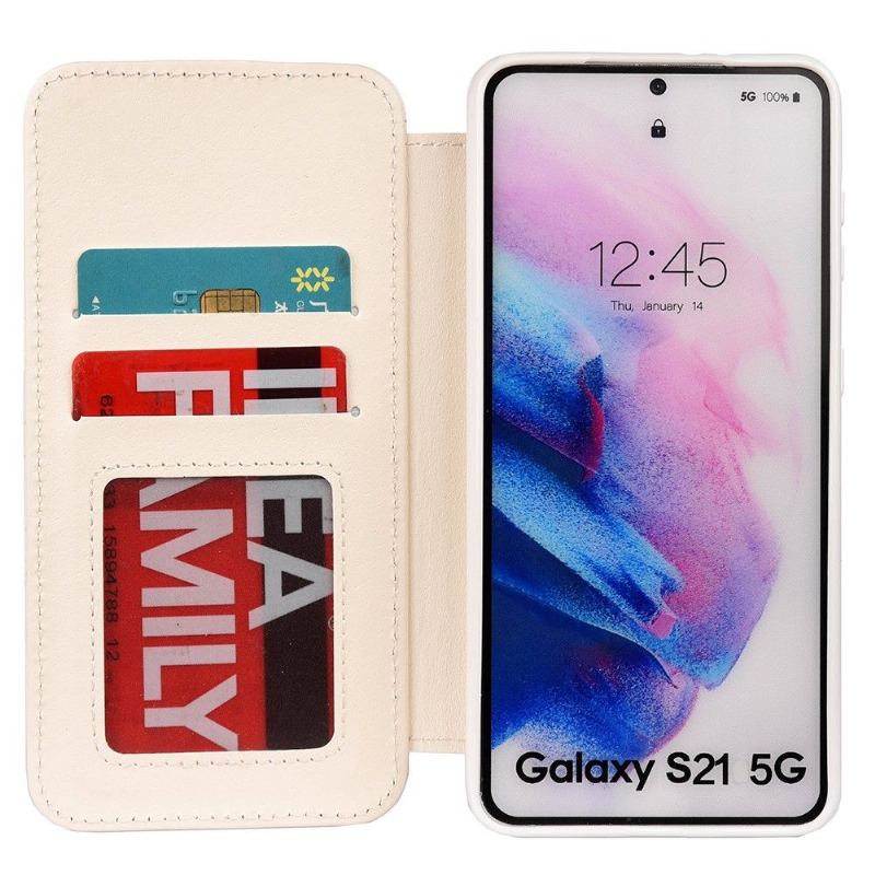 Fodral För Samsung Galaxy S21 Plus 5G Hemming Lyxig Quiltad Lädereffekt