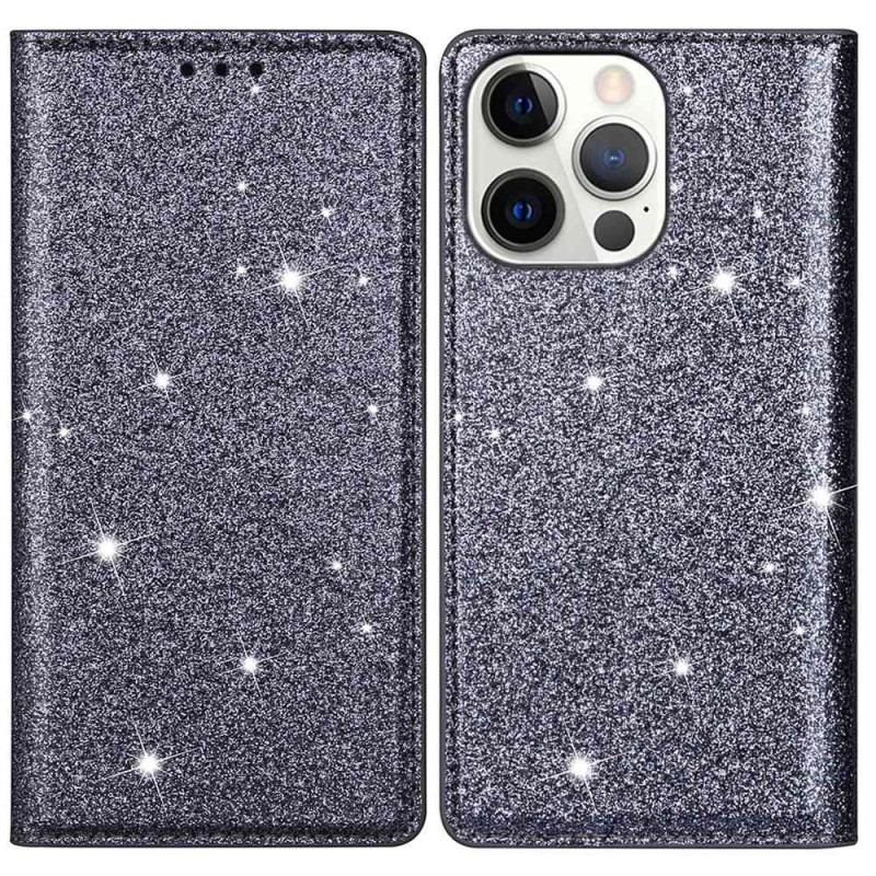 Folio-fodral iPhone 16 Pro Glitter